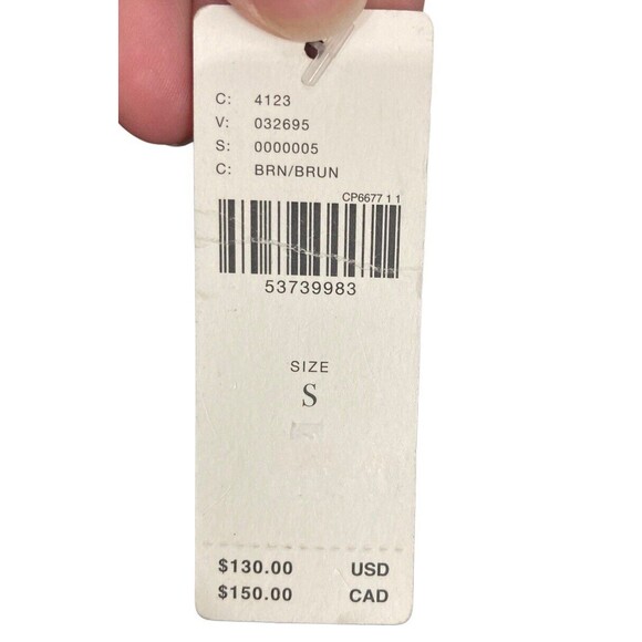 By Anthropologie Wool‎ Wide Leg Crop Pants Front Tie FLAWS Size Small Brown - Picture 4 of 7